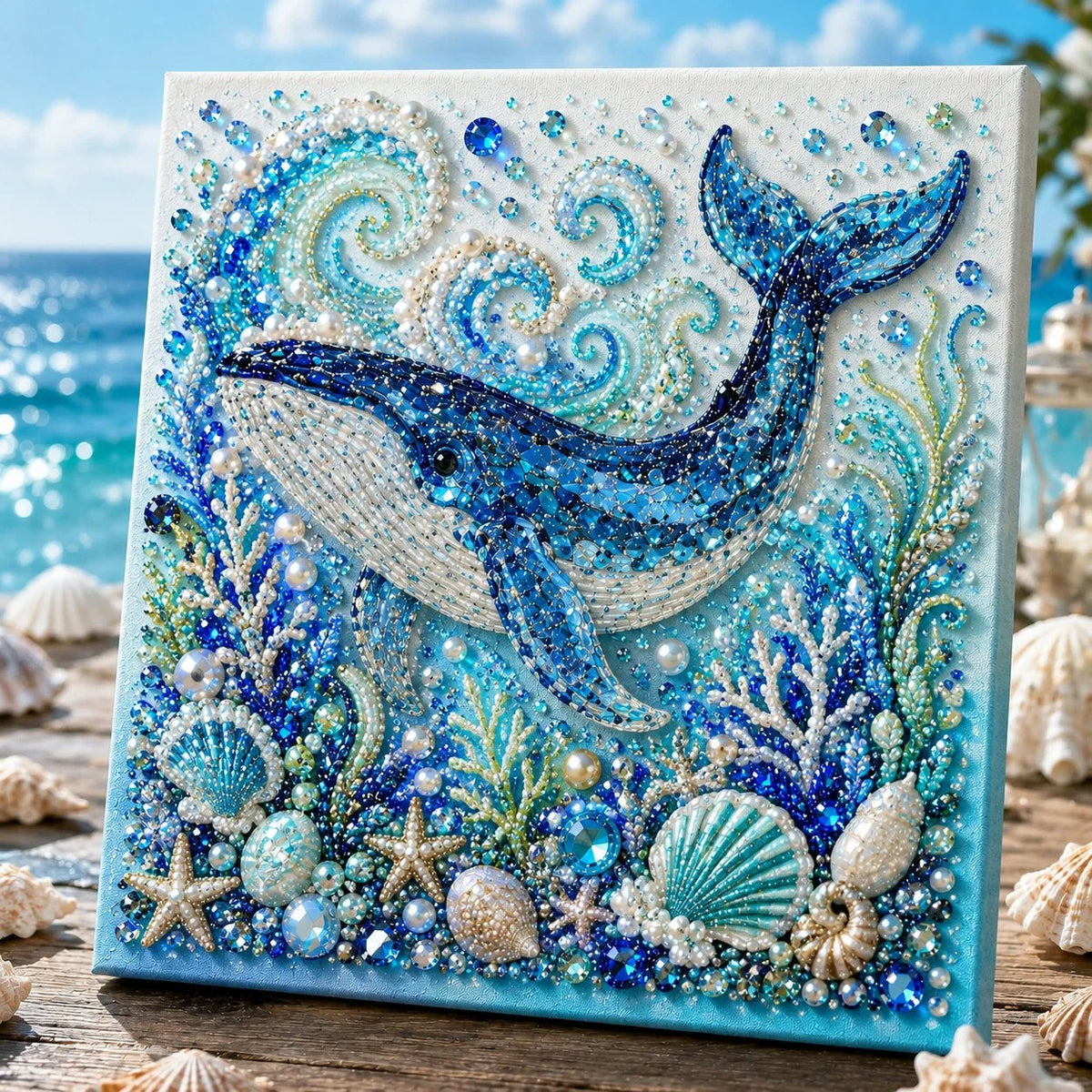 Diamond Painting Kit 3D Pearl Bead Ocean Animal