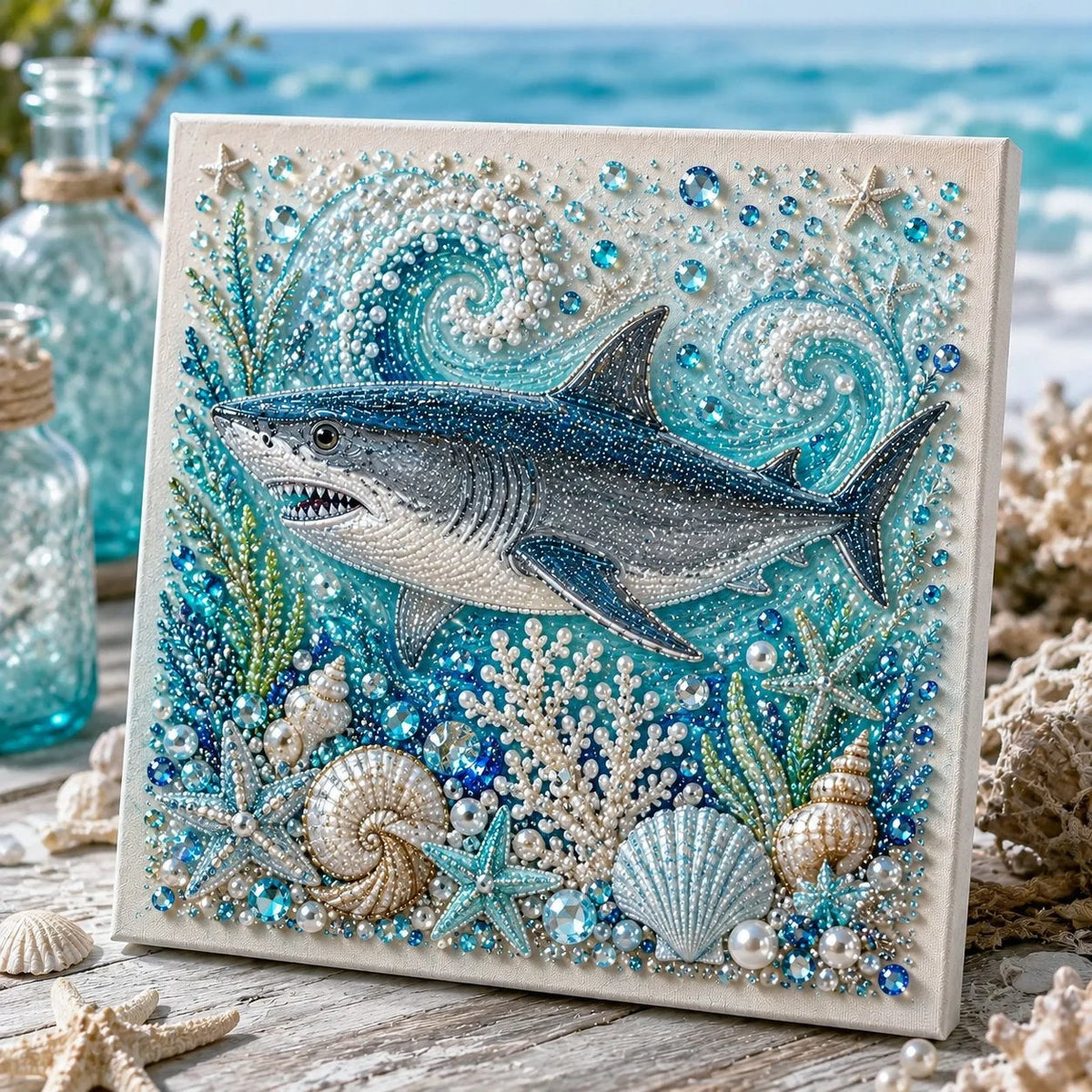 Diamond Painting Kit 3D Pearl Bead Ocean Animal
