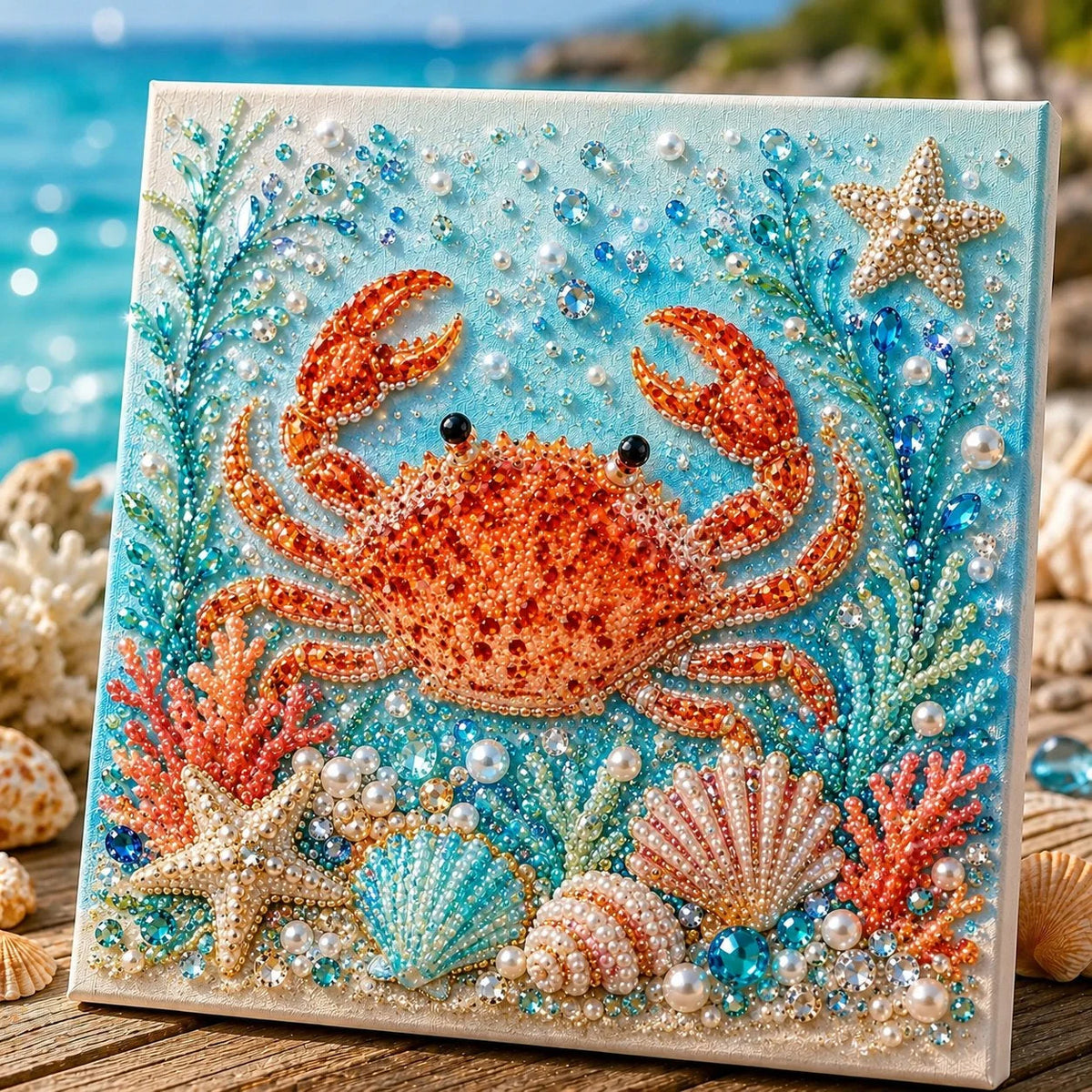 Diamond Painting Kit 3D Pearl Bead Ocean Animal