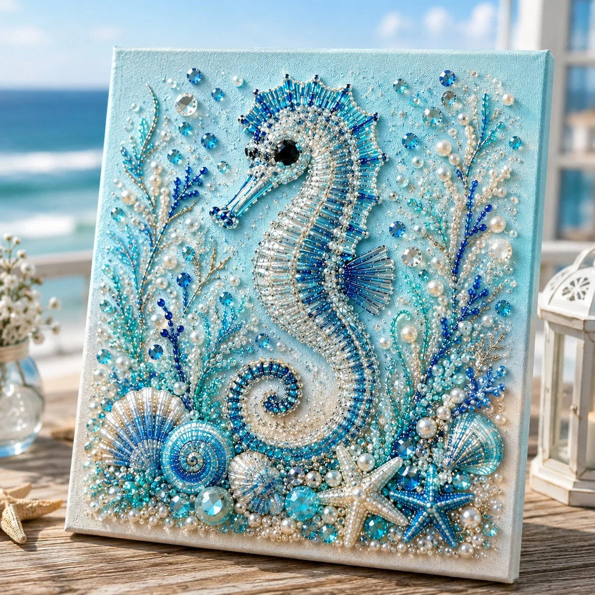 Diamond Painting Kit 3D Pearl Bead Ocean Animal