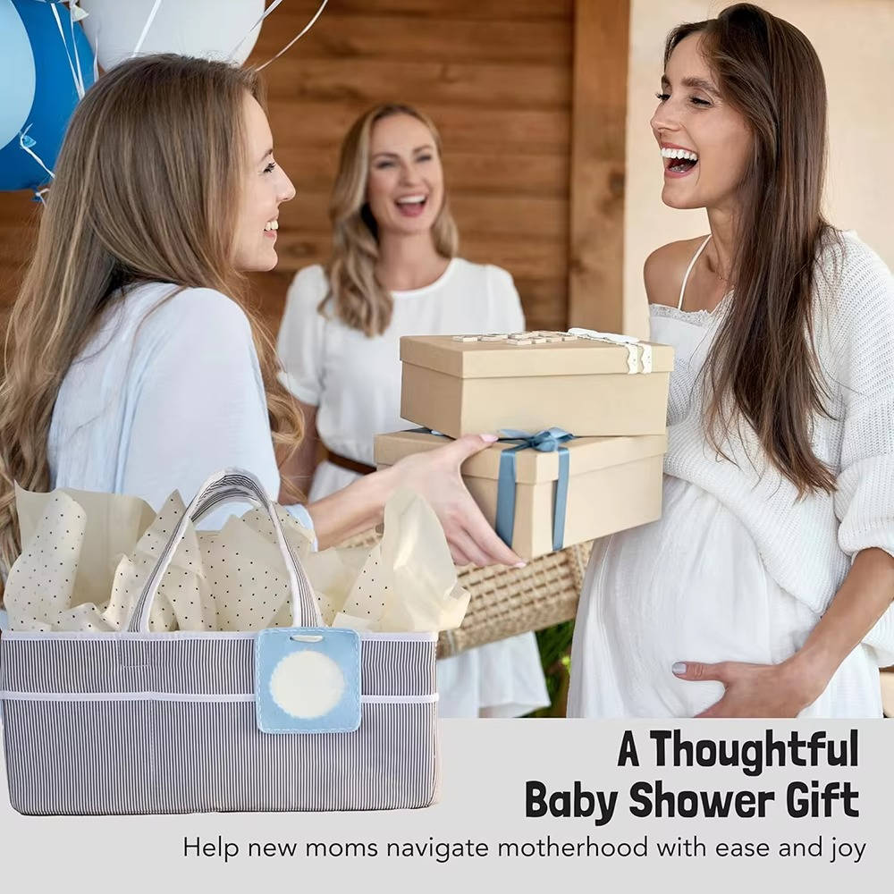 Diaper Caddy Organizer Collapsible Water-Resistant Three Compartments