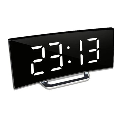 Digital Alarm Clock Curved Large LED Auto Dimming