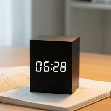Digital Alarm Clock LED Display With Temperature & Auto Night Mode