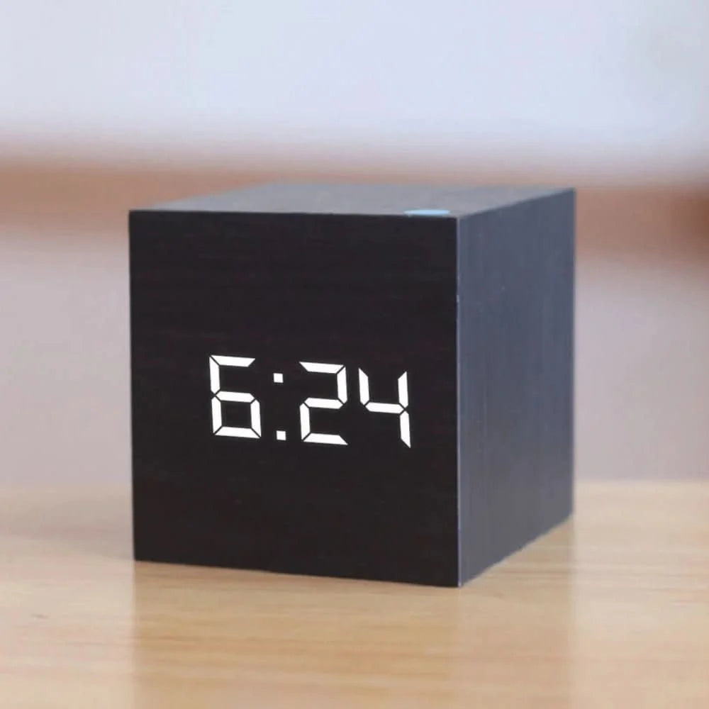 Digital Alarm Clock LED Display With Temperature & Auto Night Mode