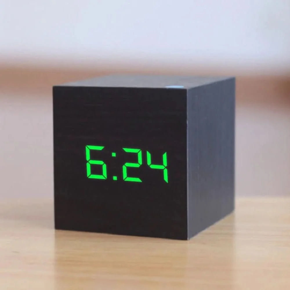 Digital Alarm Clock LED Display With Temperature & Auto Night Mode
