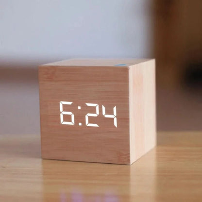 Digital Alarm Clock LED Display With Temperature & Auto Night Mode