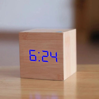 Digital Alarm Clock LED Display With Temperature & Auto Night Mode
