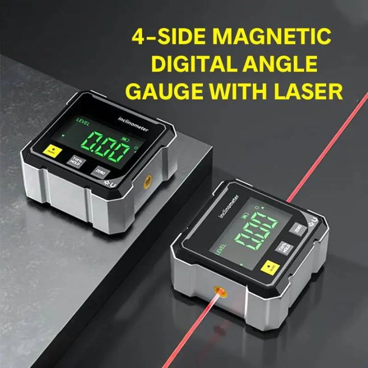 Digital Angle Meter High-Precision Laser & Magnetic Base