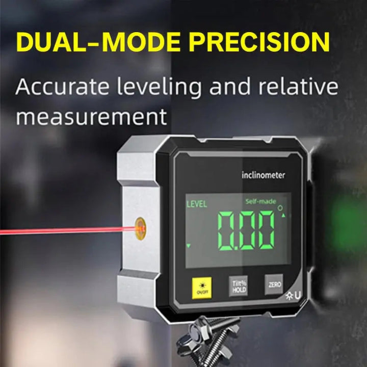 Digital Angle Meter High-Precision Laser & Magnetic Base