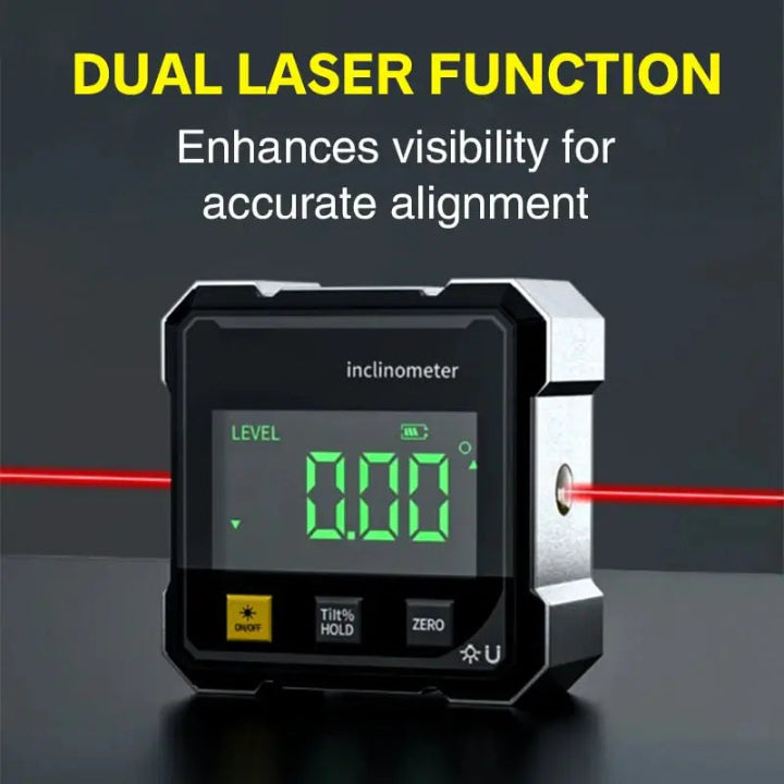Digital Angle Meter High-Precision Laser & Magnetic Base