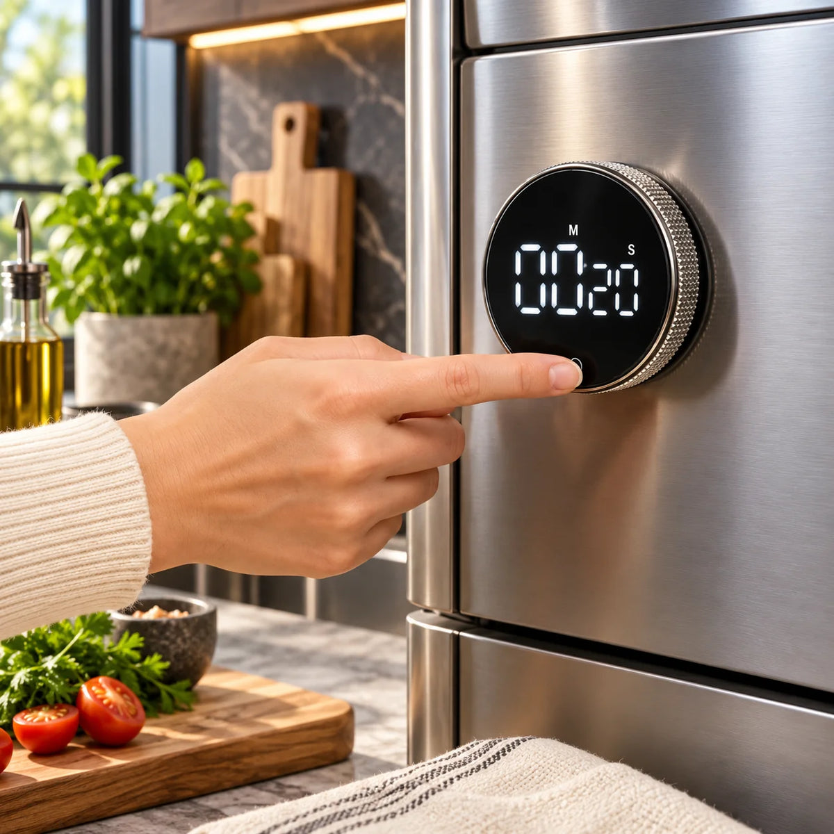 Digital Kitchen Timer Large Display Magnetic Back