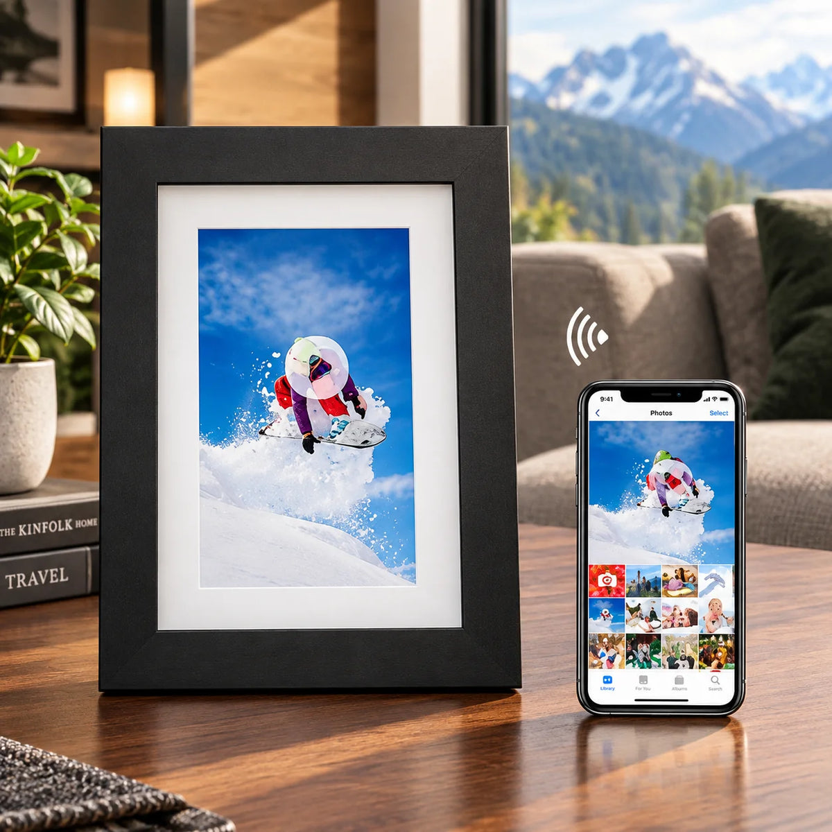 Digital Photo Frame 10.1 Inch Touchscreen Wi‑Fi 32GB Storage