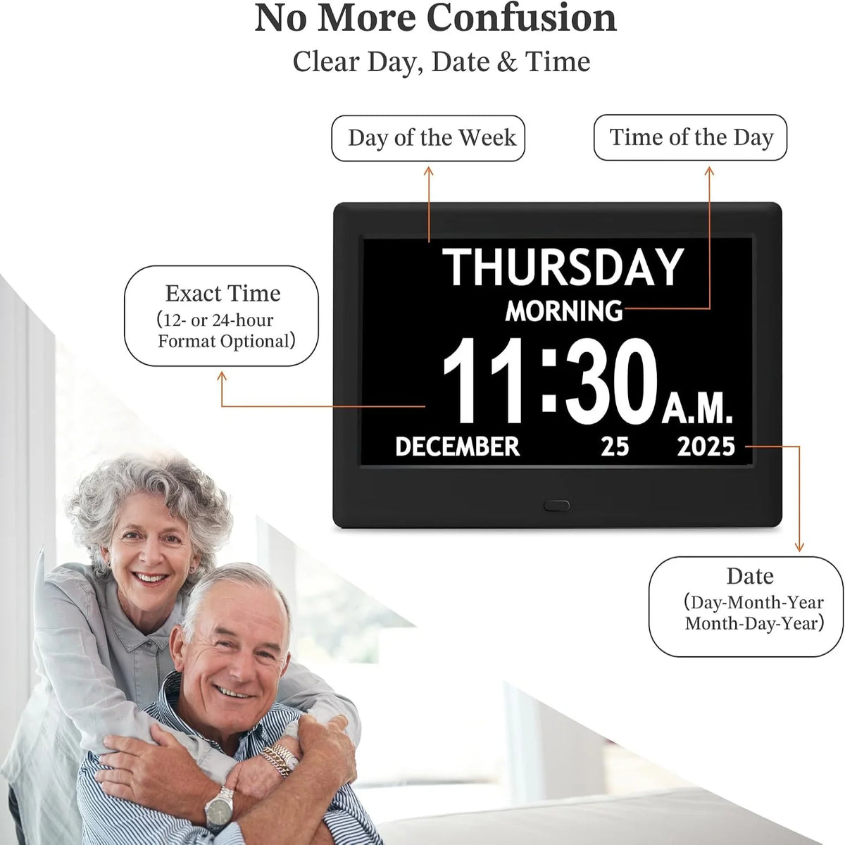Digital Routine Clock Large Display 8 Activity Reminders
