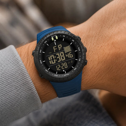 Digital Sports Watch Waterproof & Shock-Resistant LED Backlight