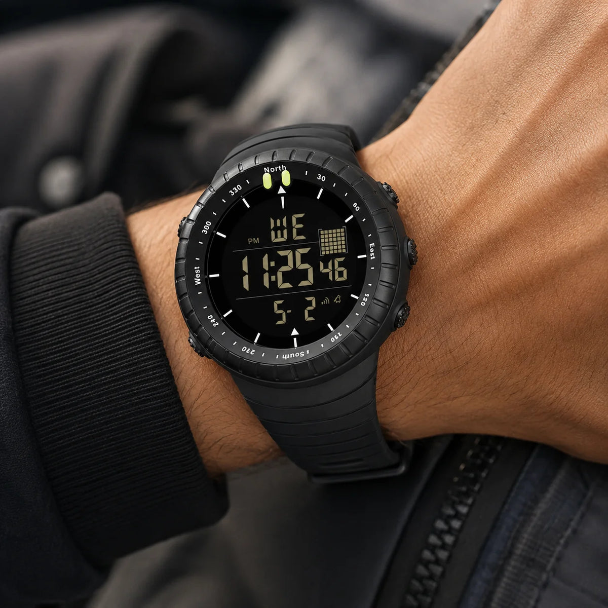 Digital Sports Watch Waterproof & Shock-Resistant LED Backlight