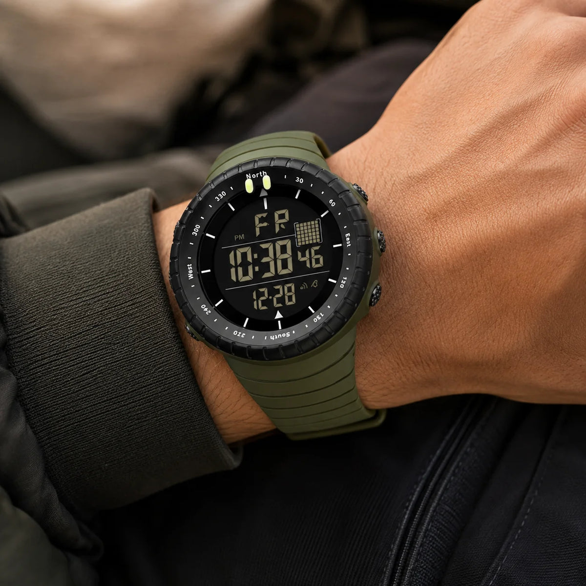Digital Sports Watch Waterproof & Shock-Resistant LED Backlight