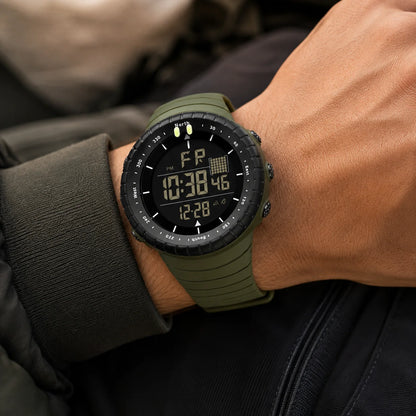 Digital Sports Watch Waterproof & Shock-Resistant LED Backlight