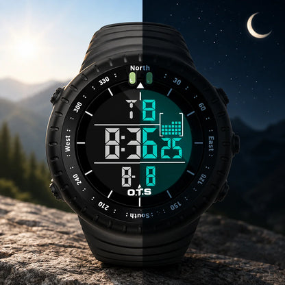 Digital Sports Watch Waterproof & Shock-Resistant LED Backlight