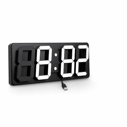 Dimmable 3D LED Wall Clock (Remote Control, USB Powered)