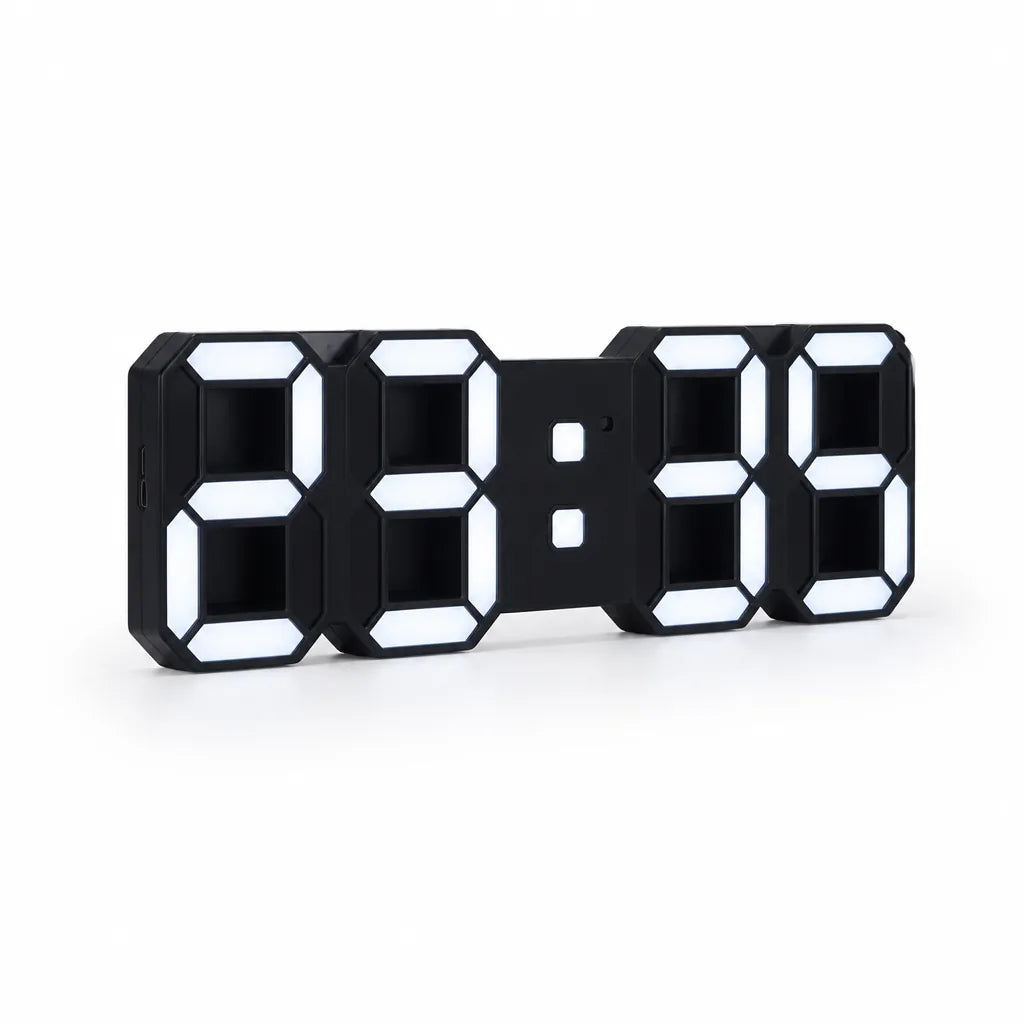 Dimmable 3D LED Wall Clock (Remote Control, USB Powered)