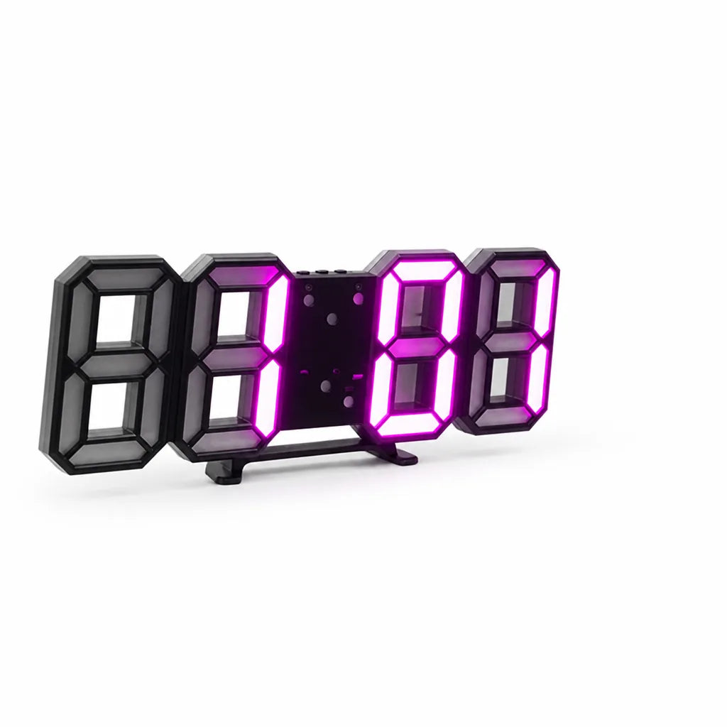 Dimmable 3D LED Wall Clock (Remote Control, USB Powered)