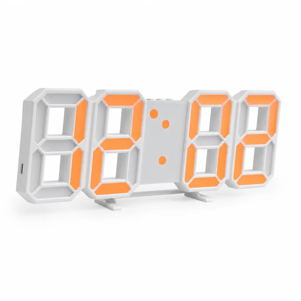 Dimmable 3D LED Wall Clock (Remote Control, USB Powered)