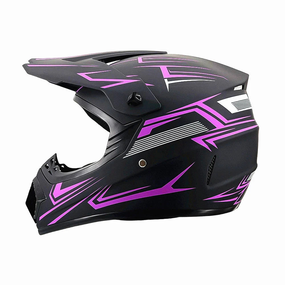 Dirt Bike Helmet Full Face Adjustable Visor Reinforced Chin Guard Ventilation