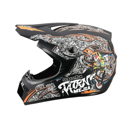 Dirt Bike Helmet Full Face Adjustable Visor Reinforced Chin Guard Ventilation