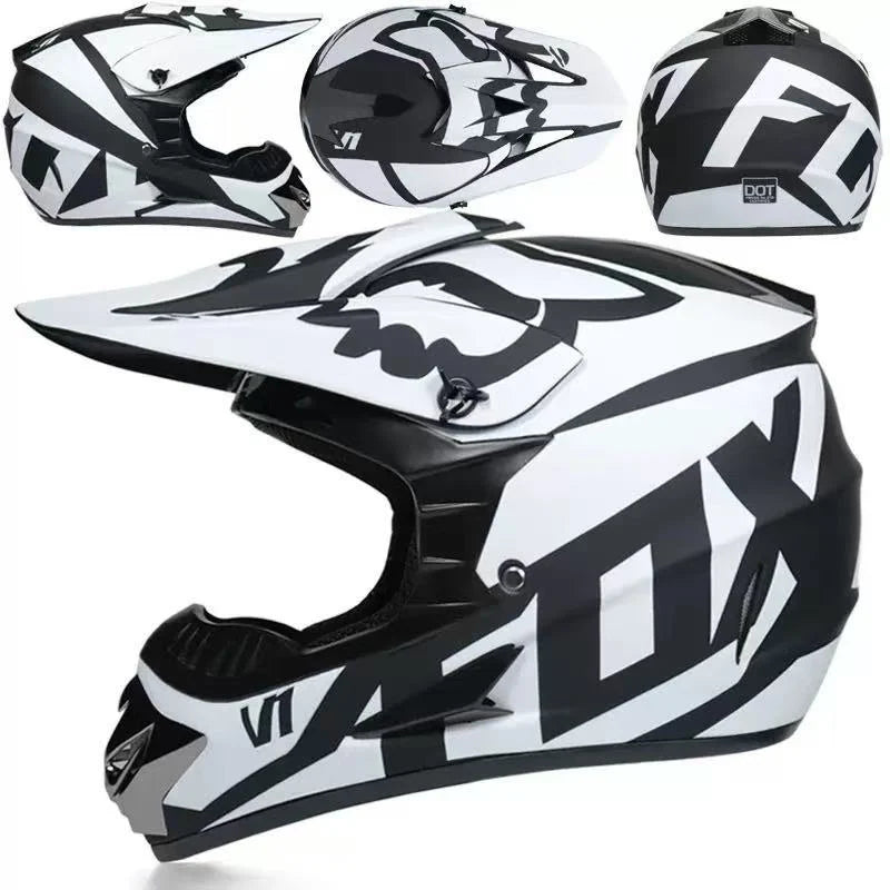 Dirt Bike Helmet Full Face Adjustable Visor Reinforced Chin Guard Ventilation