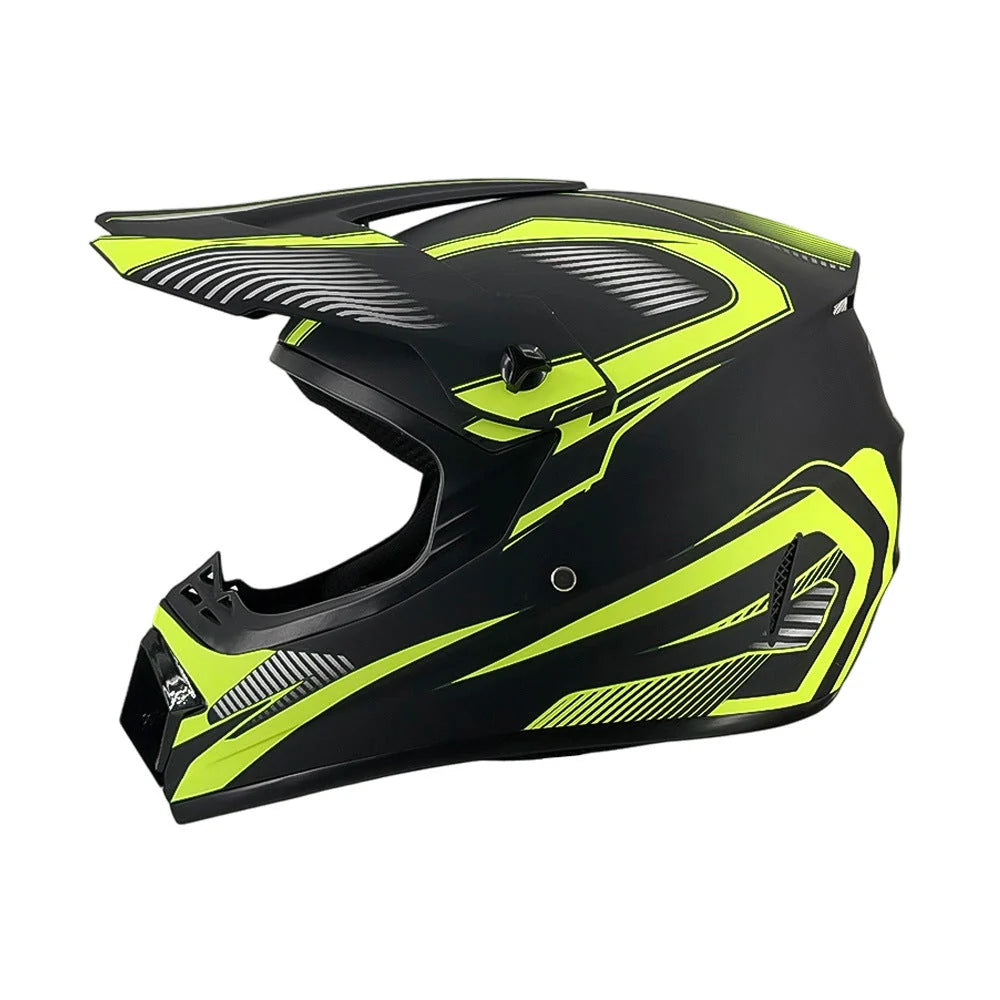 Dirt Bike Helmet Full Face Adjustable Visor Reinforced Chin Guard Ventilation