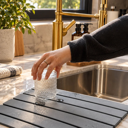 Dish Drying Mat Diatomaceous Earth Quick-Dry Foldable