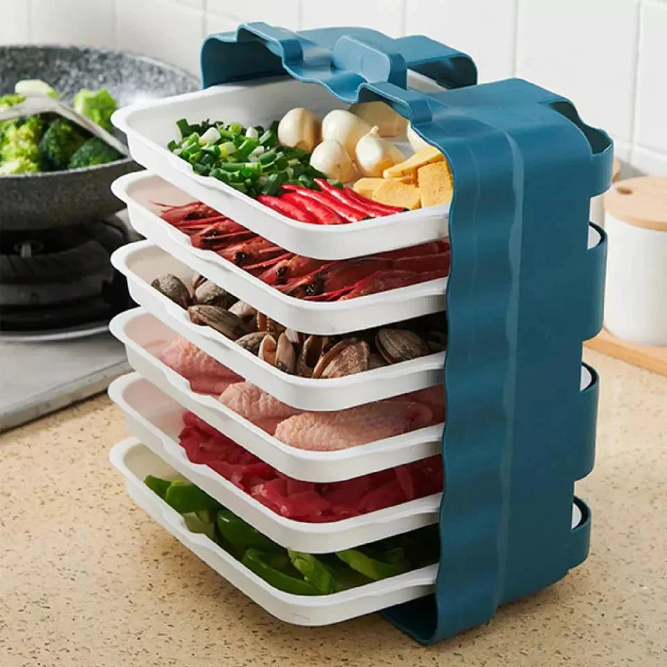 Dish Tray Organizer Six Trays Wall Or Table Mountable