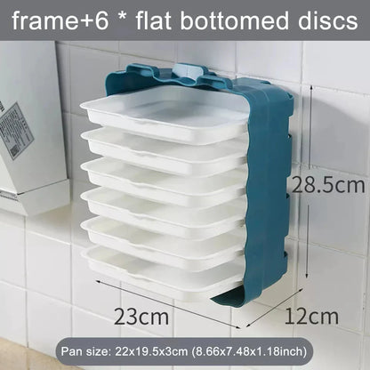 Dish Tray Organizer Six Trays Wall Or Table Mountable
