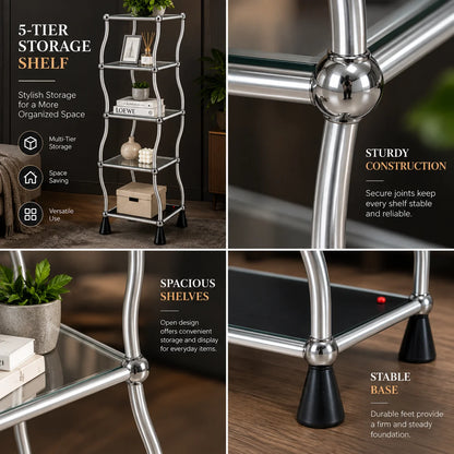 Display Shelf Motorized Rotating 5-Tier