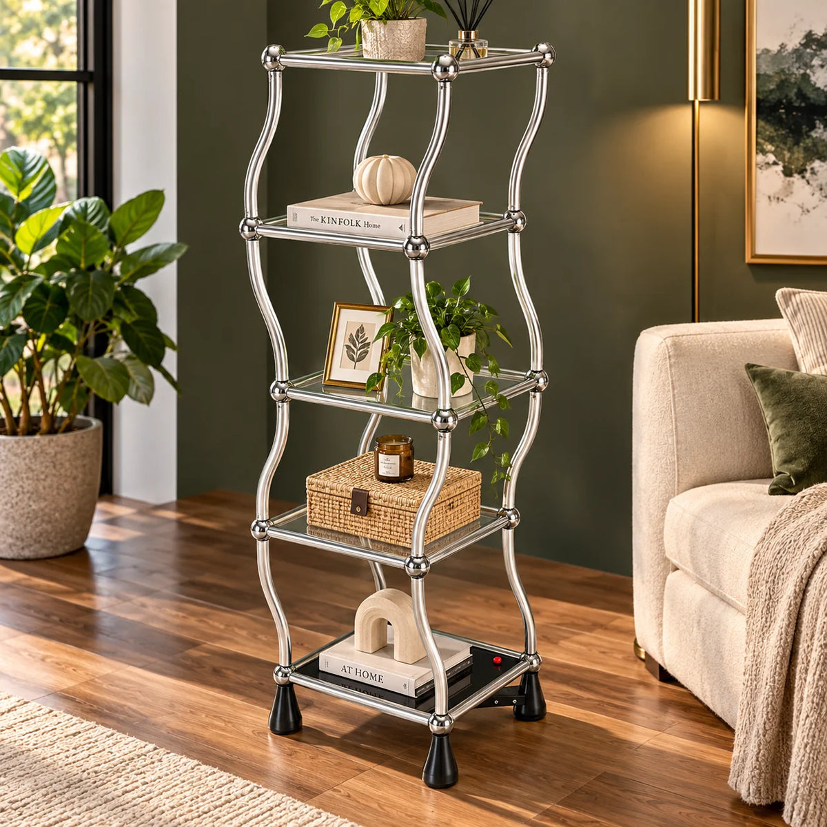 Display Shelf Motorized Rotating 5-Tier