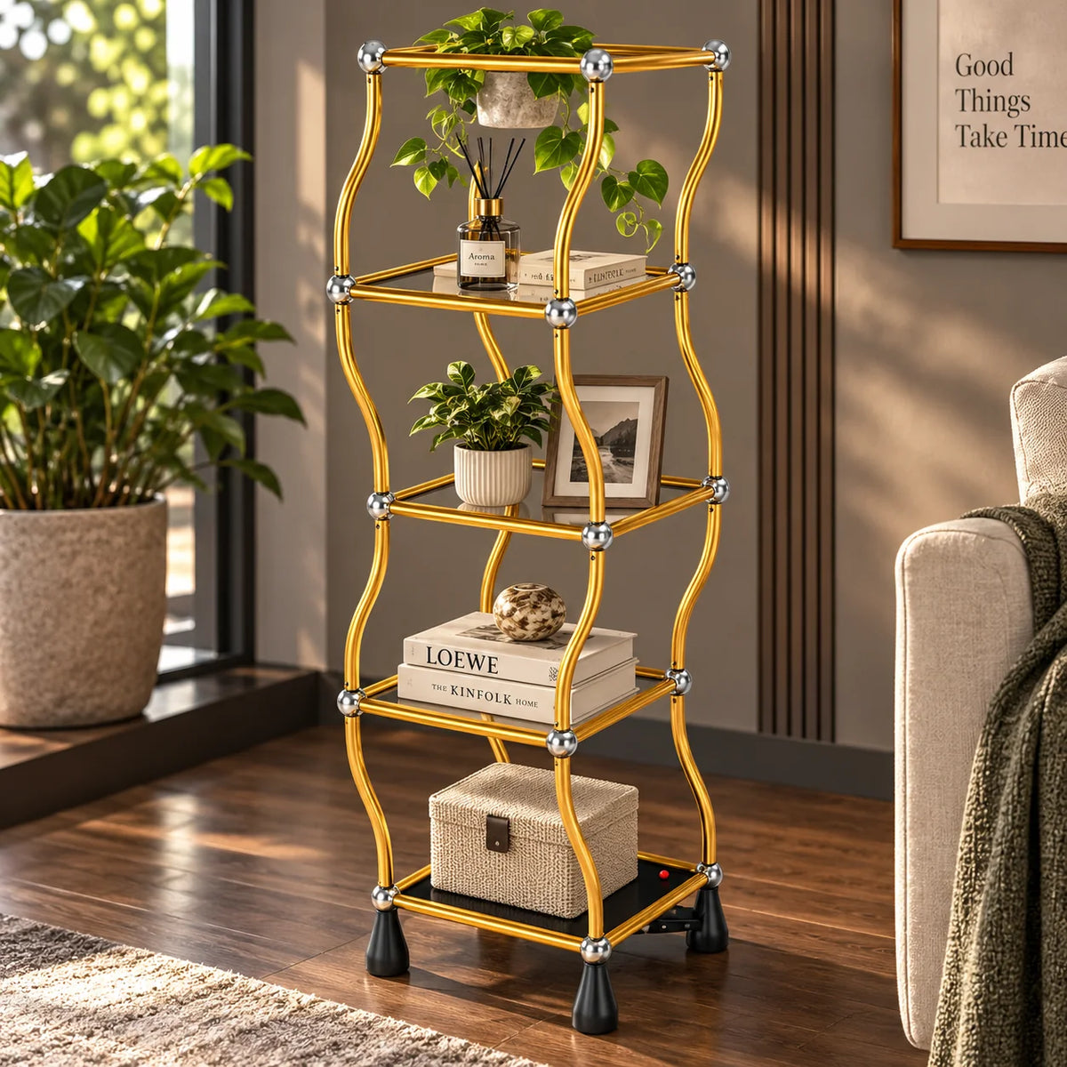 Display Shelf Motorized Rotating 5-Tier