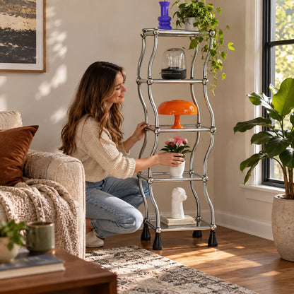 Display Shelf Motorized Rotating 5-Tier