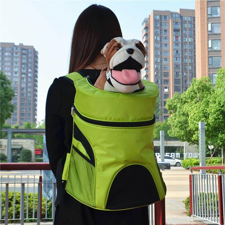 Dog Backpack Carrier Breathable Zippered Access Travel-Ready