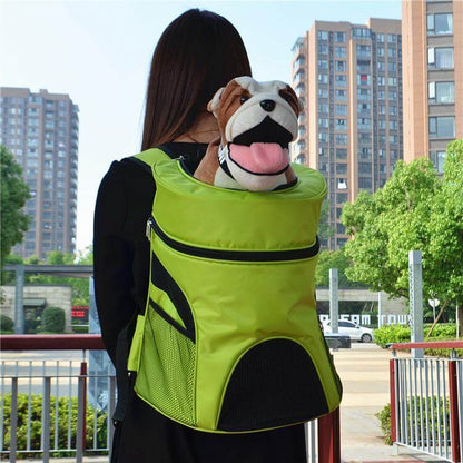 Dog Backpack Carrier Breathable Zippered Access Travel-Ready