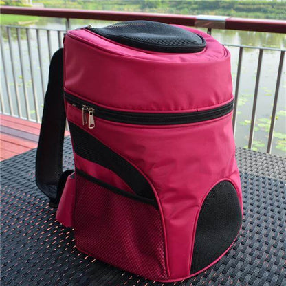 Dog Backpack Carrier Breathable Zippered Access Travel-Ready