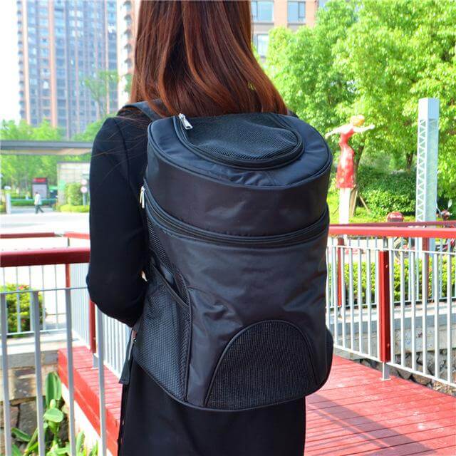 Dog Backpack Carrier Breathable Zippered Access Travel-Ready