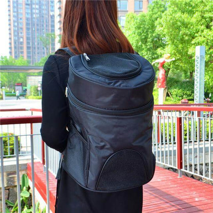 Dog Backpack Carrier Breathable Zippered Access Travel-Ready