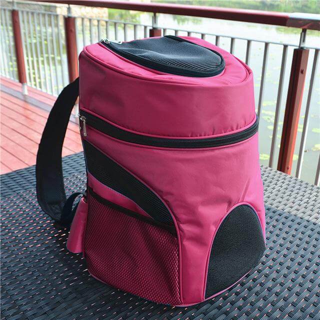 Dog Backpack Carrier Breathable Zippered Access Travel-Ready