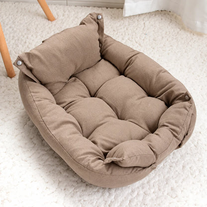 Dog Bed Convertible 3-in-1 Plush Cushioning Non-Slip Base