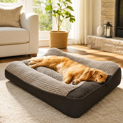 Dog Bed Orthopedic Bolster Scratch-Resistant Washable Cover