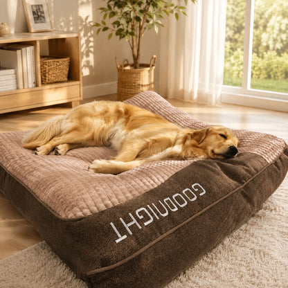 Dog Bed Orthopedic Bolster Scratch-Resistant Washable Cover