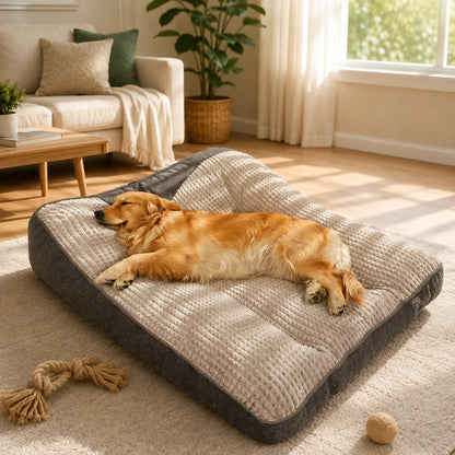 Dog Bed Orthopedic Bolster Scratch-Resistant Washable Cover