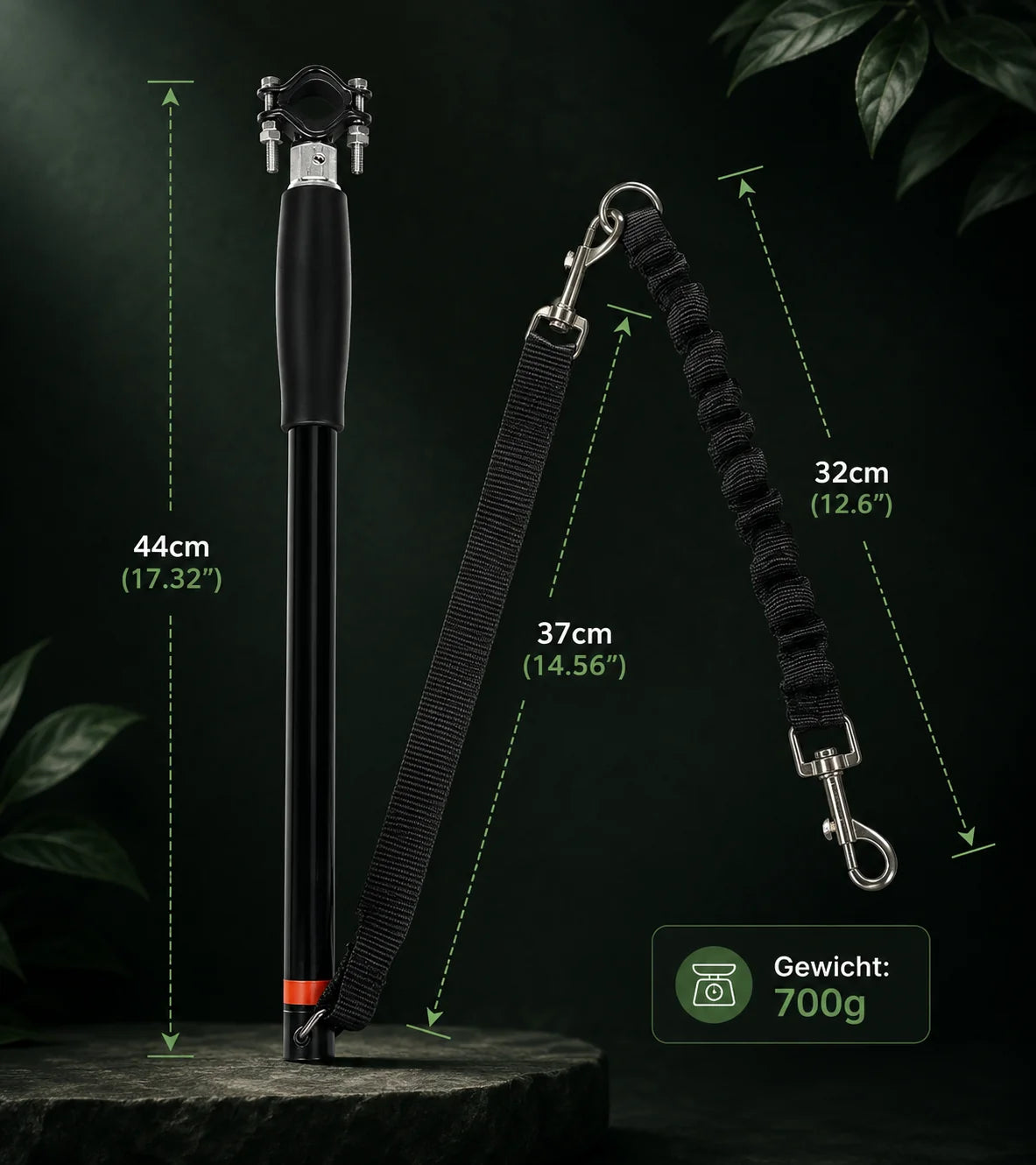 Dog Bike Leash Rigid Tow Rod Shock-Absorbing