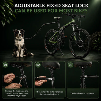 Dog Bike Leash Rigid Tow Rod Shock-Absorbing