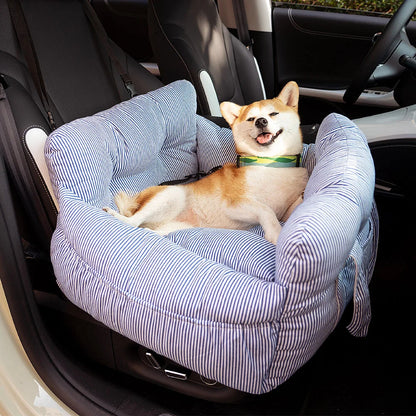 Dog Car Bed Padded Machine-Washable Side Pockets & Handles